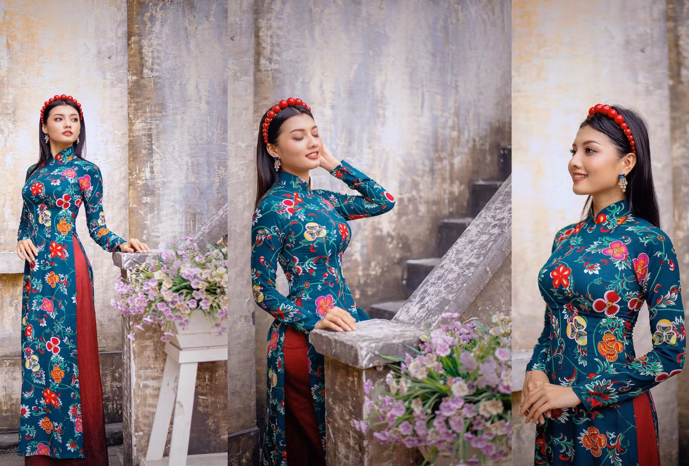 “Đối với tôi, những tà áo dài Việt Nam không còn đơn thuần là trang phục, mà nó đã thành quốc phục, đặc trưng cho văn hóa, tinh thần một dân tộc, gợi cho tôi nhớ nhất đến hai tiếng dân tộc”, người mẫu Võ Ngọc Châu cho biết.