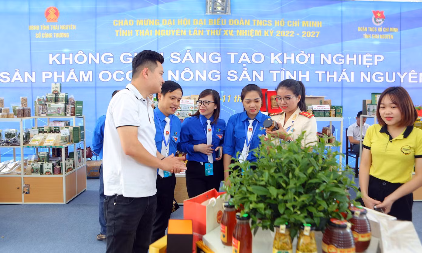 Trong khuôn khổ Đại hội giới thiệu các sản phẩm OCOP nông sản tỉnh Thái Nguyên.