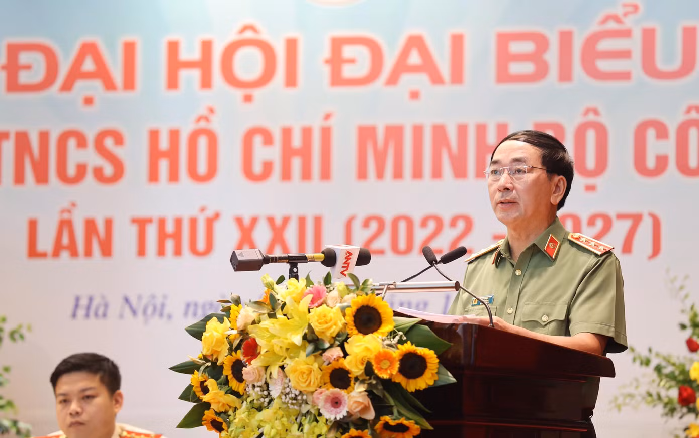 Thượng tướng Trần Quốc Tỏ phát biểu chỉ đạo Đại hội. Ảnh: Như Ý