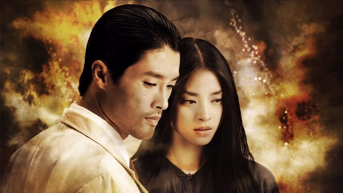 Johnny Trí Nguyễn và Ngô Thanh Vân đóng chính trong Dòng máu anh hùng (2007).