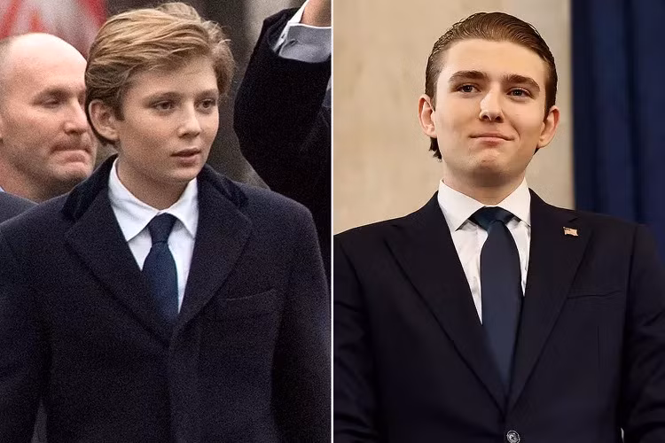 Sự thay đổi của Barron Trump sau 8 năm.