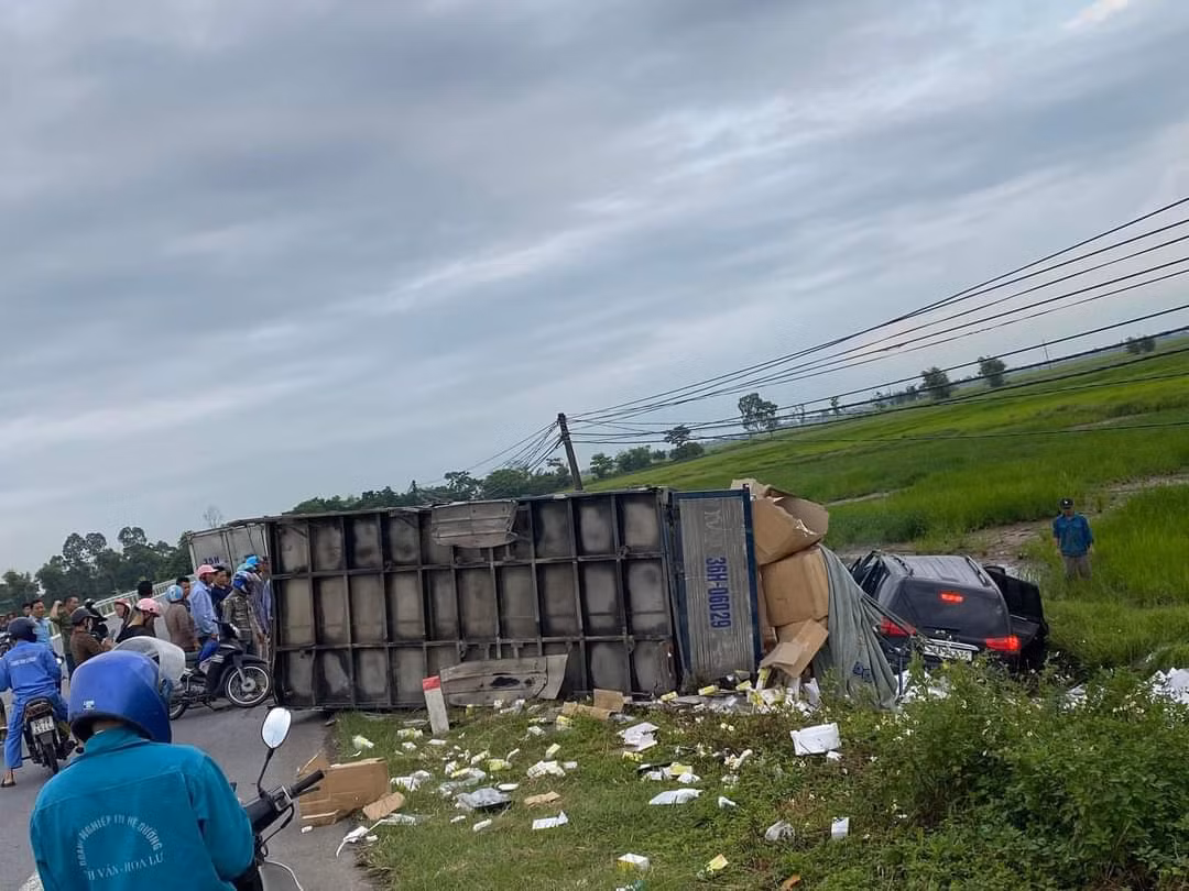 Hiện trường vụ tai nạn.