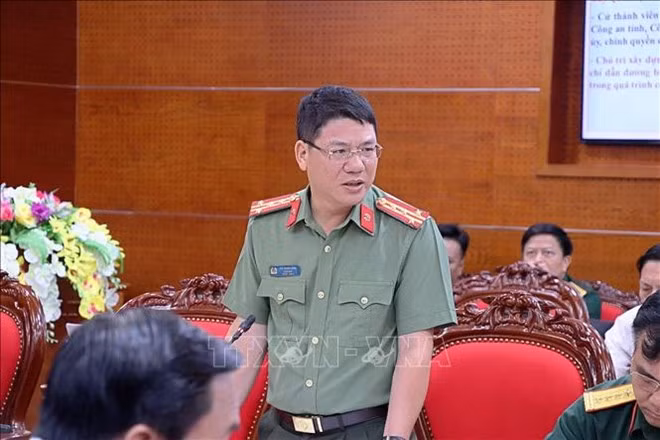 Đại tá Đỗ Thanh Bình, Giám đốc Công an tỉnh Hoà Bình. Ảnh: TTX.