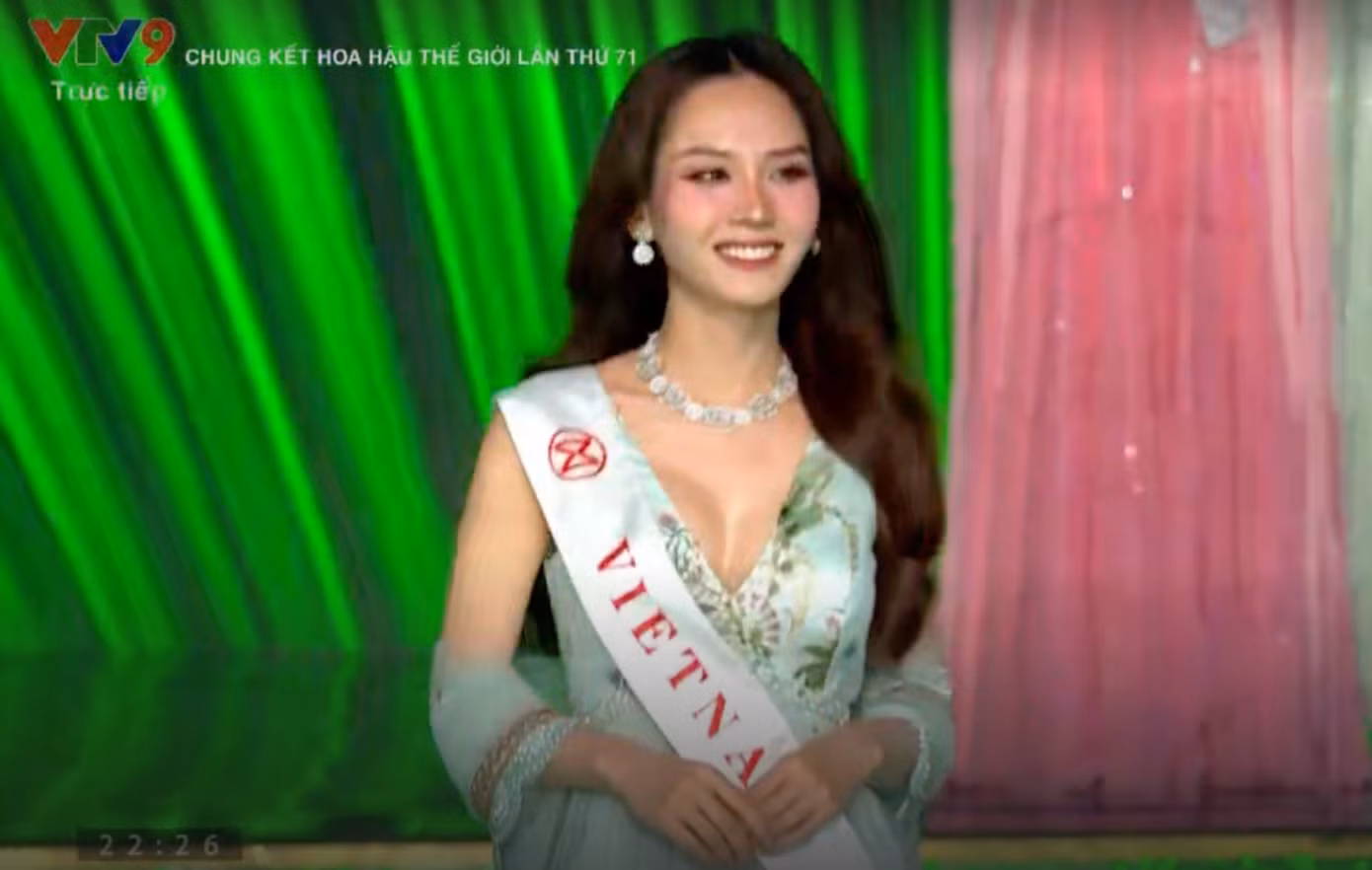 Mai Phương trong chung kết Hoa hậu Thế giới 2024.