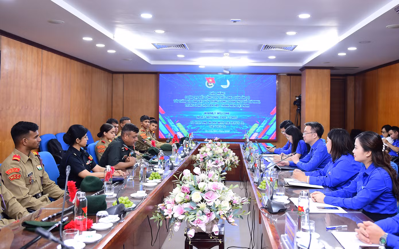 Quang cảnh buổi tiếp. Ảnh: Xuân Tùng