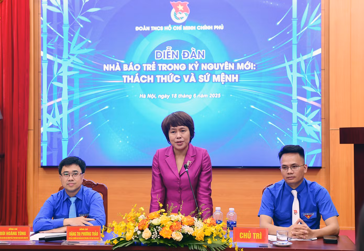 Bà Đặng Thị Phương Thảo cho biết, phóng viên trẻ có vai trò quan trọng để tăng hàm lượng số trong hoạt động báo chí và kỹ năng số nghiệp vụ. Ảnh: Xuân Tùng