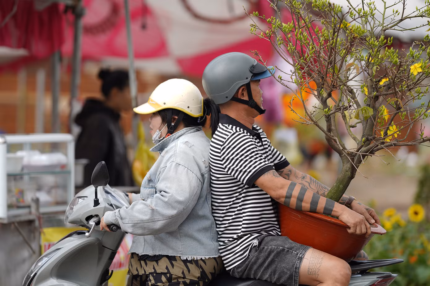 Khi một số nhà vườn chuẩn bị về quê thì giá hoa cũng rẻ đi.