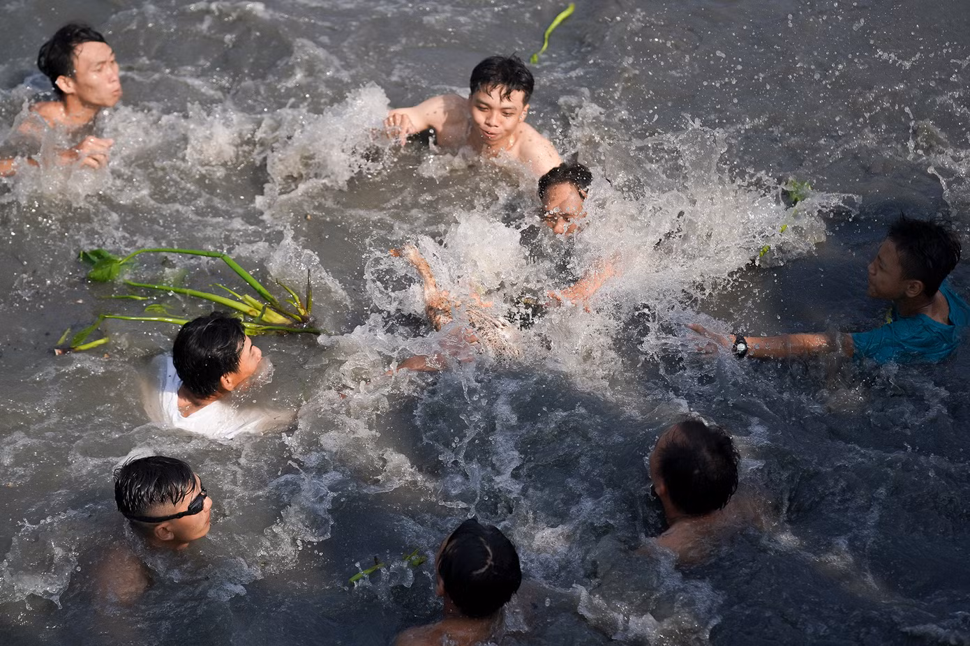 "Tất cả người dự thi đều phải bắt vịt bằng tay không, không được sử dụng bất kỳ dụng cụ hỗ trợ nào. Cuộc thi không giới hạn số người tham gia. Ai có khả năng thì cứ nhảy xuống bắt, chỉ cần biết bơi lội thôi" - một thành viên thả vịt cho hay.