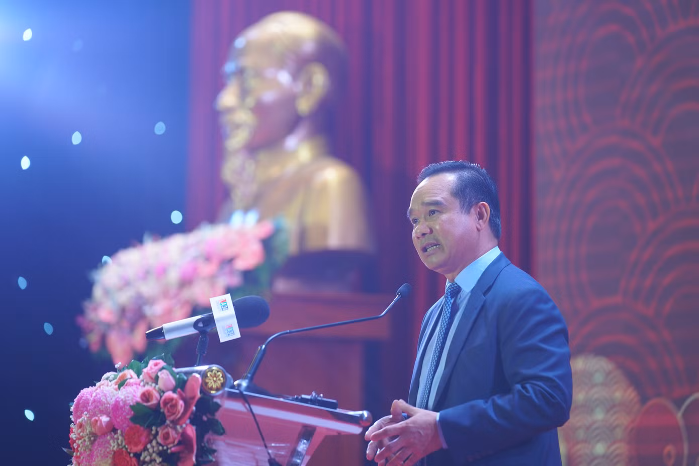 Ông Nguyễn Văn Được - Bí thư Tỉnh ủy Long An - phát biểu.