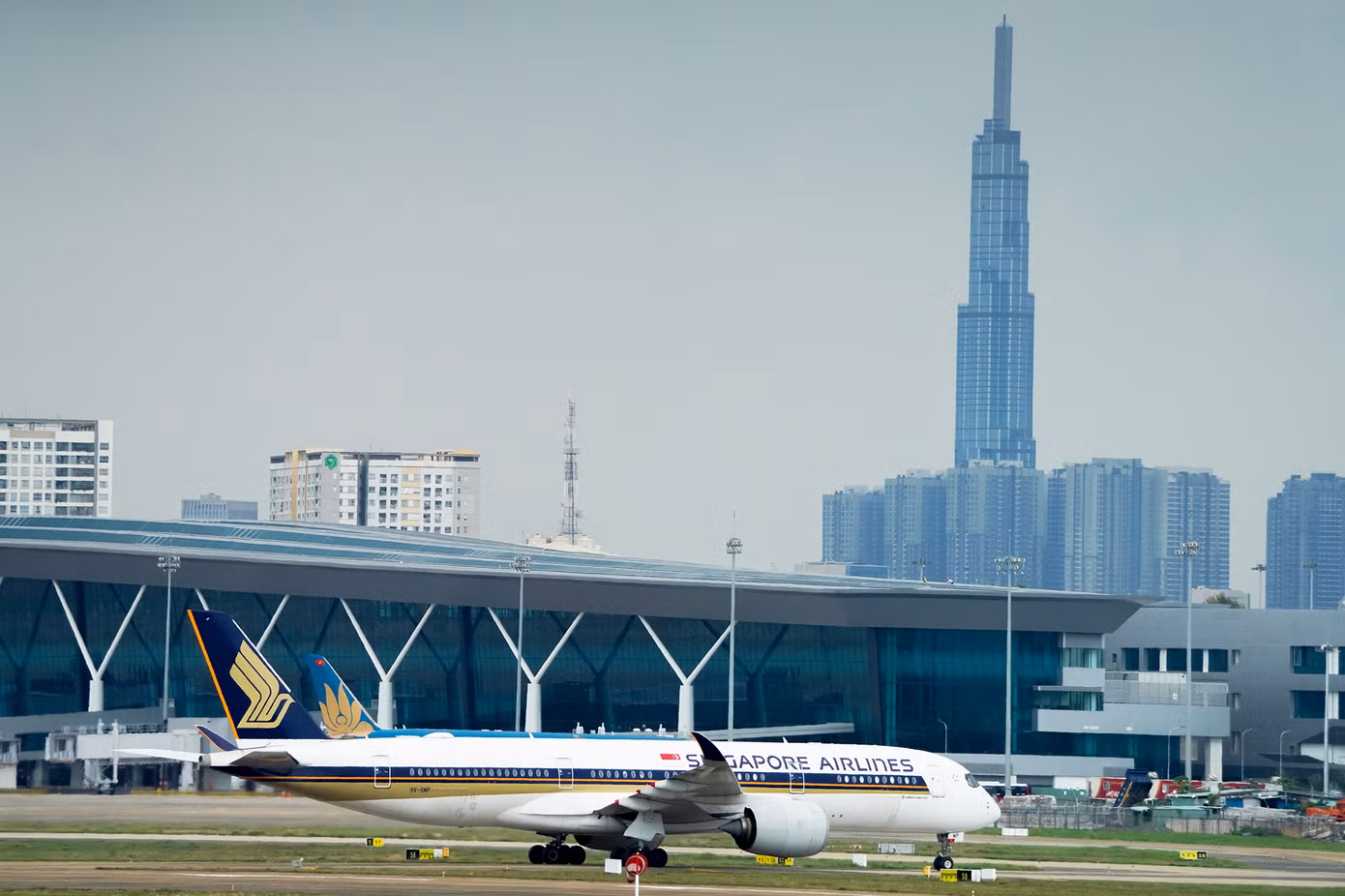 Máy bay của hãng hàng không 5 sao Singapore Airlines.