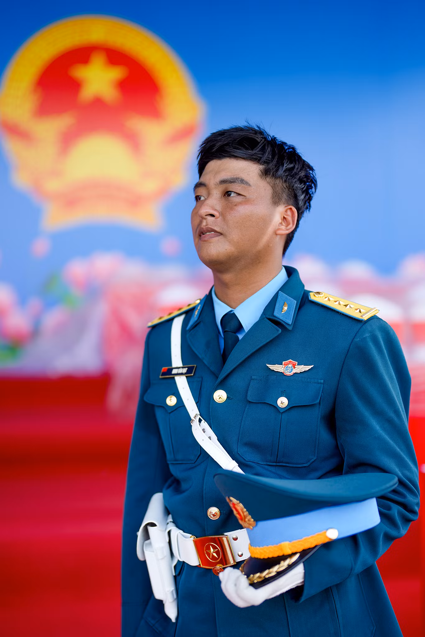 Đại uý Đinh Văn Đạt tâm sự, công tác huấn luyện những ngày qua không thể so sánh với sự hy sinh của các chú, các bác để đổi lấy độc lập hôm nay.