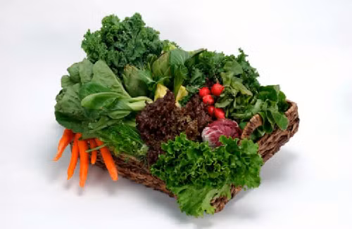 Rau xanh có chứa axit folic, vitamin A và C. Ảnh: lahoripoint