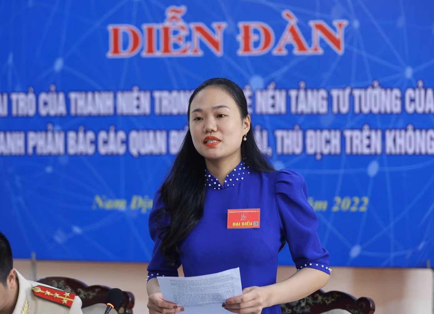 Chị Vũ Thị Thúy Nga, Uỷ viên Ban Thường vụ, Trưởng Ban Thanh Thiếu nhi trường học Tỉnh Đoàn Nam Định. Ảnh: Như Ý