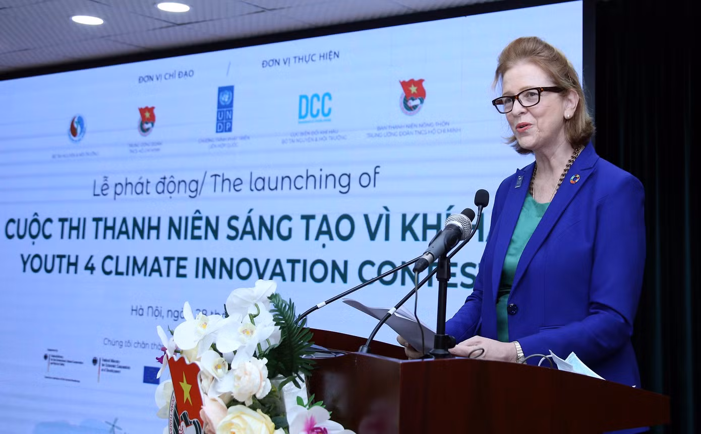 Bà Caitlin Wiesen, Trưởng Đại diện thường trú của UNDP tại Việt Nam phát biểu. Ảnh: Lâm Đăng Hải.