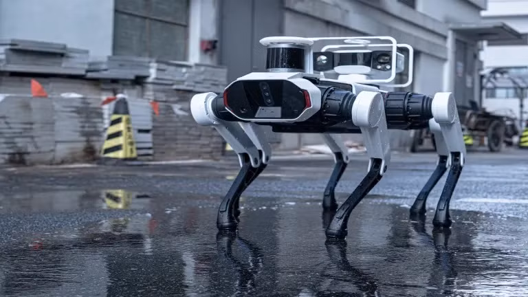 Robot Daystar Bot GS nổi bật nhờ độ ổn định và khả năng di chuyển vượt trội hơn hẳn so với các nền tảng robot thông thường. Ảnh: Lenovo.