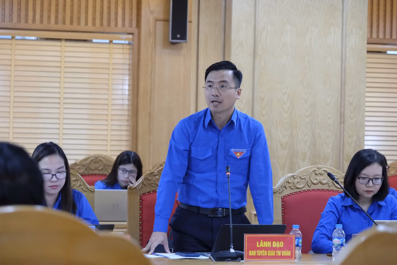 Đại diện lãnh đạo các ban T.Ư Đoàn chia sẻ tại hội nghị.