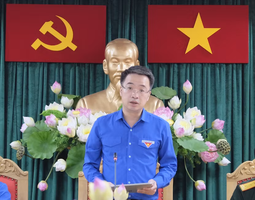 Anh Nguyễn Tường Lâm - Bí thư T.Ư Đoàn, Chủ tịch T.Ư Hội LHTN Việt Nam phát biểu kết luận hội nghị.