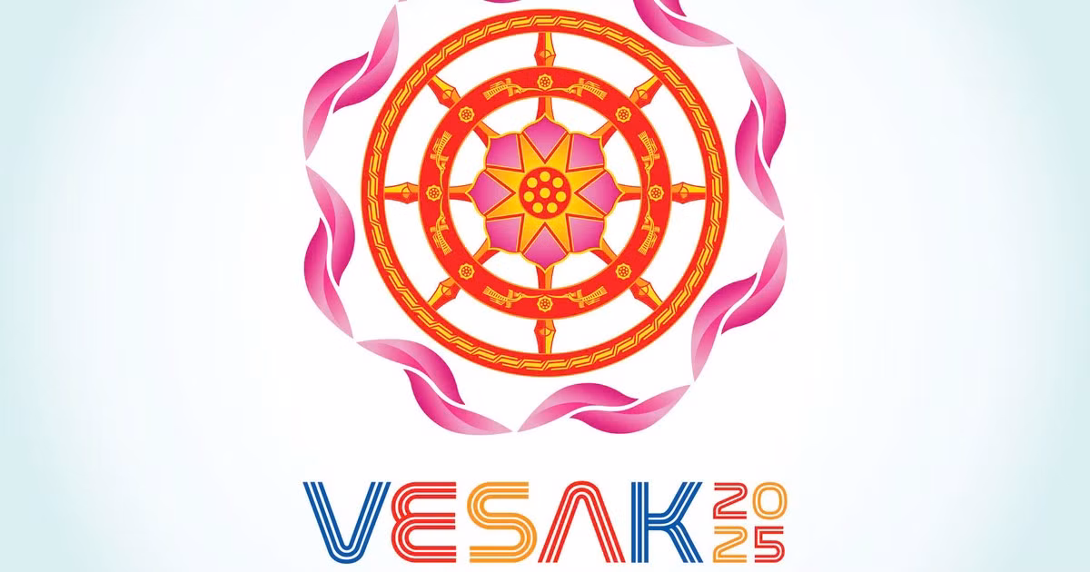 Logo chính thức của Đại lễ Vesak Liên Hiệp Quốc 2025 tại Việt Nam.