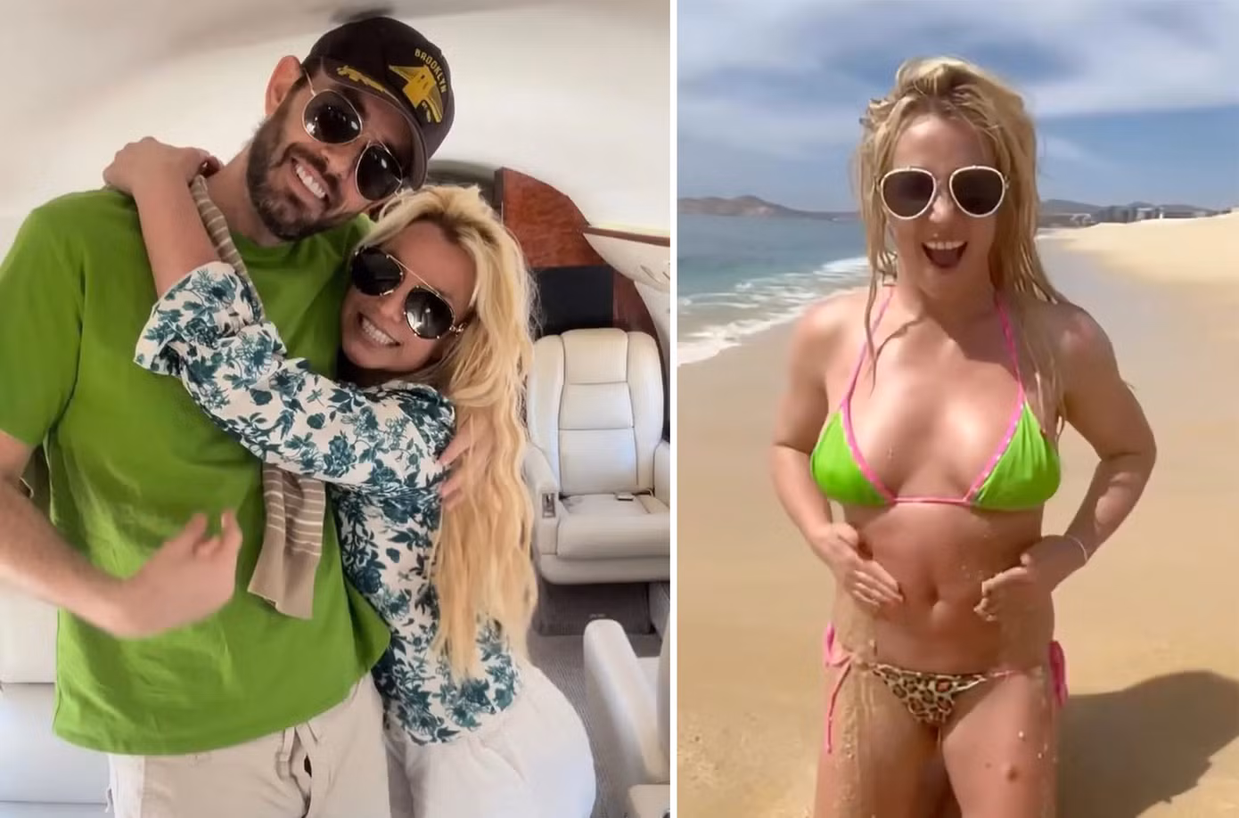 Britney Spears đi nghỉ với quản lý, không đeo nhẫn cưới suốt chuyến đi. Ảnh: IG.