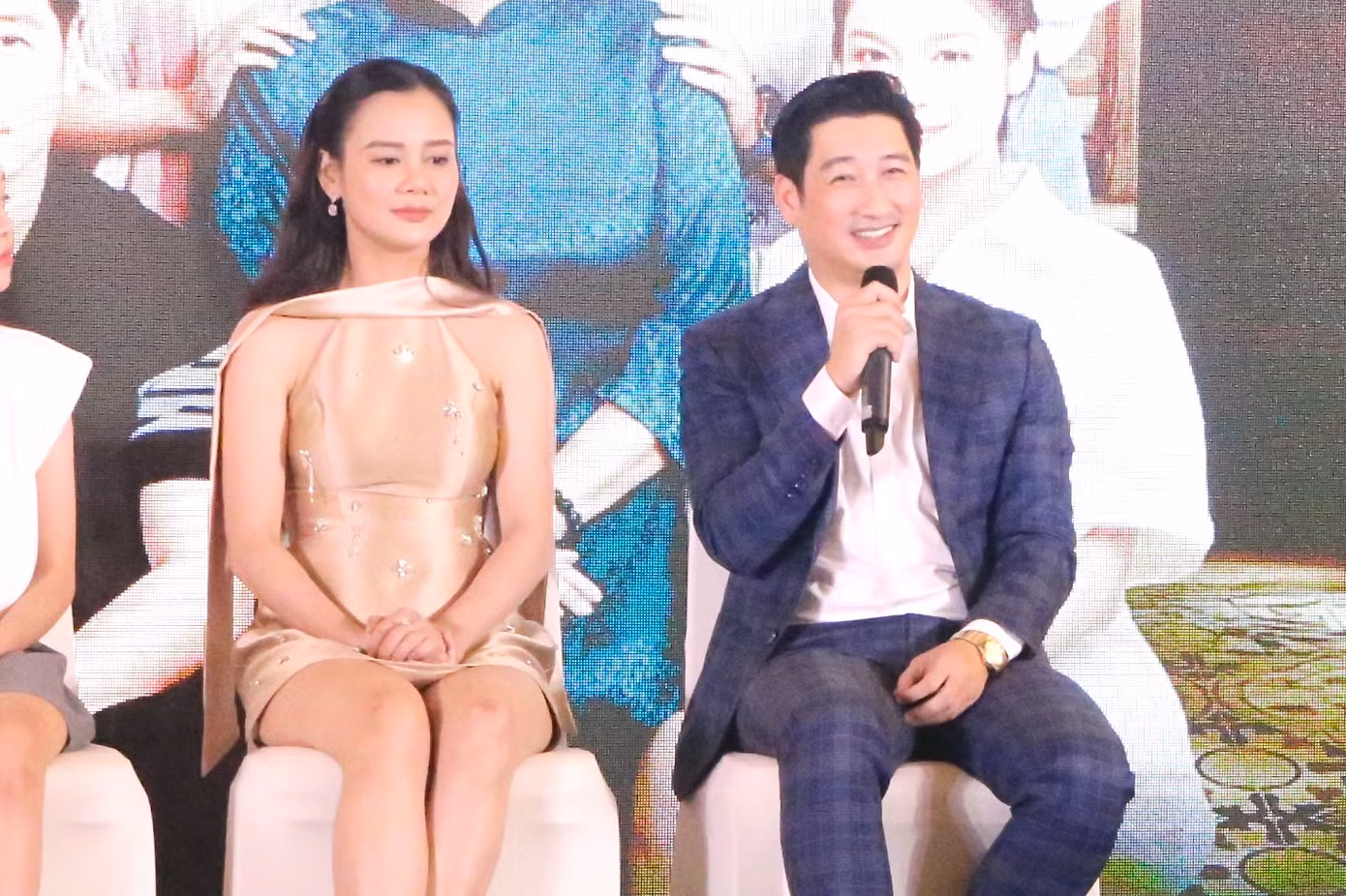 NSƯT Ngọc Quỳnh đóng vai ông chồng thành đạt trong phim mới. Ảnh: Gia Linh.