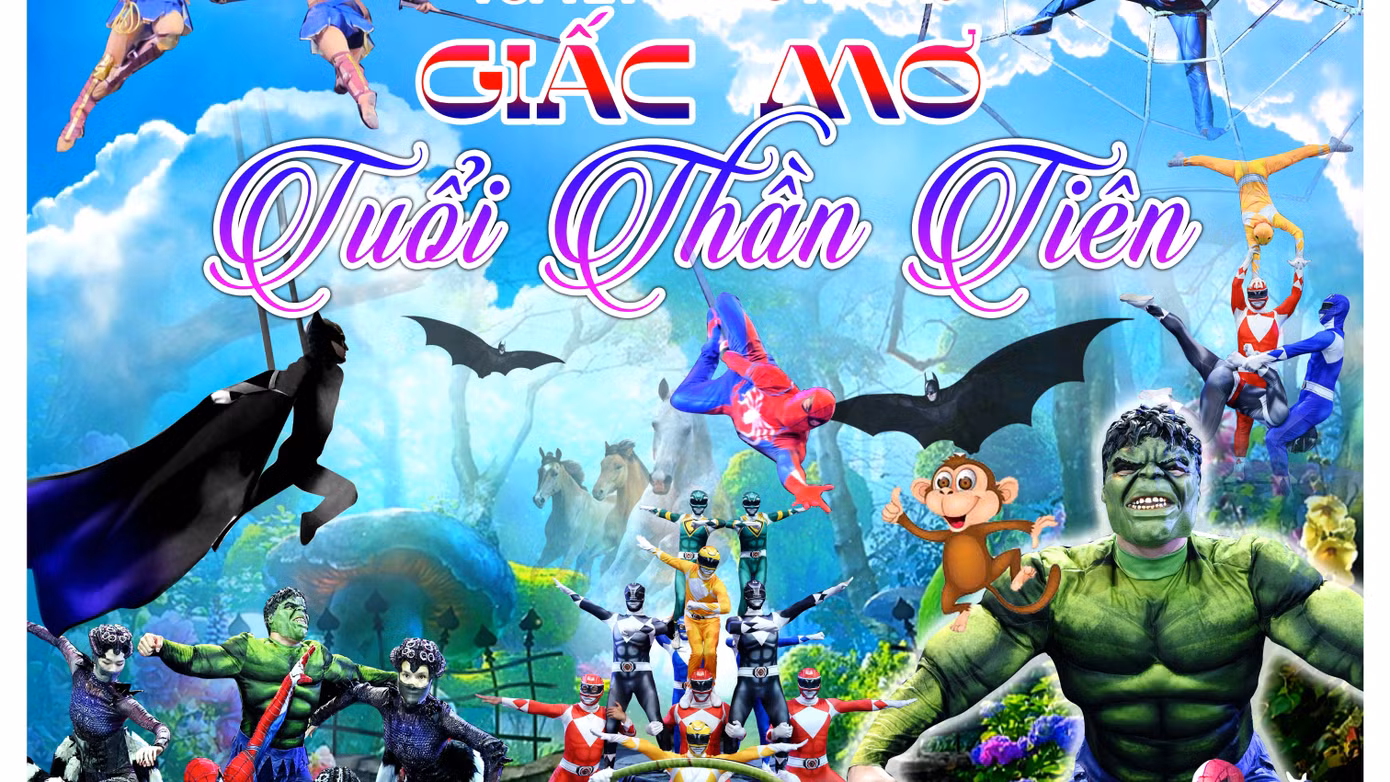 Các nhân vật hoạt hình trong Giấc mơ tuổi thần tiên.