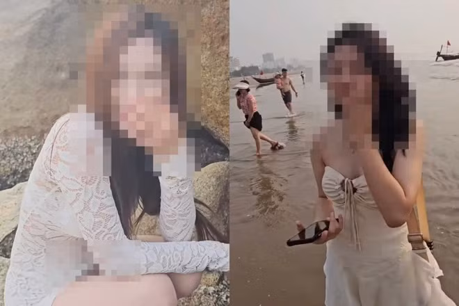 Nhiều phụ nữ bị quay lén ở bãi biển và hốt hoảng khi thấy mình xuất hiện trên kênh TikTok có hàng chục nghìn người theo dõi.