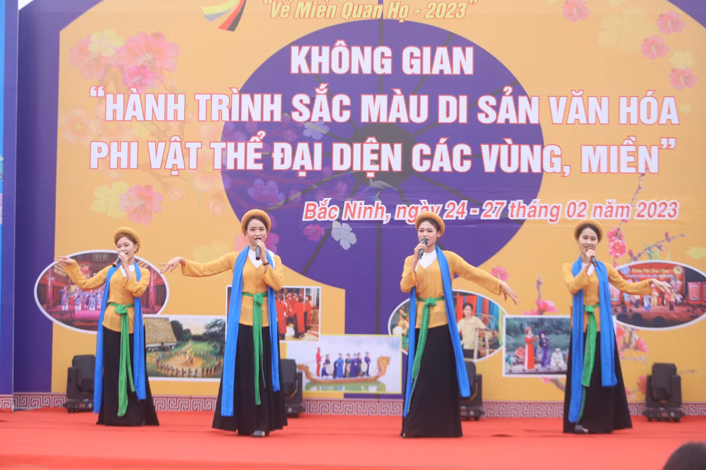Festival Về miền Quan họ 2023 là sự kiện văn hóa, thể thao, du lịch quy mô lớn diễn ra tại tỉnh Bắc Ninh trong thời gian từ 24 đến 28/2/2023. Ảnh: TRỌNG TÀI.