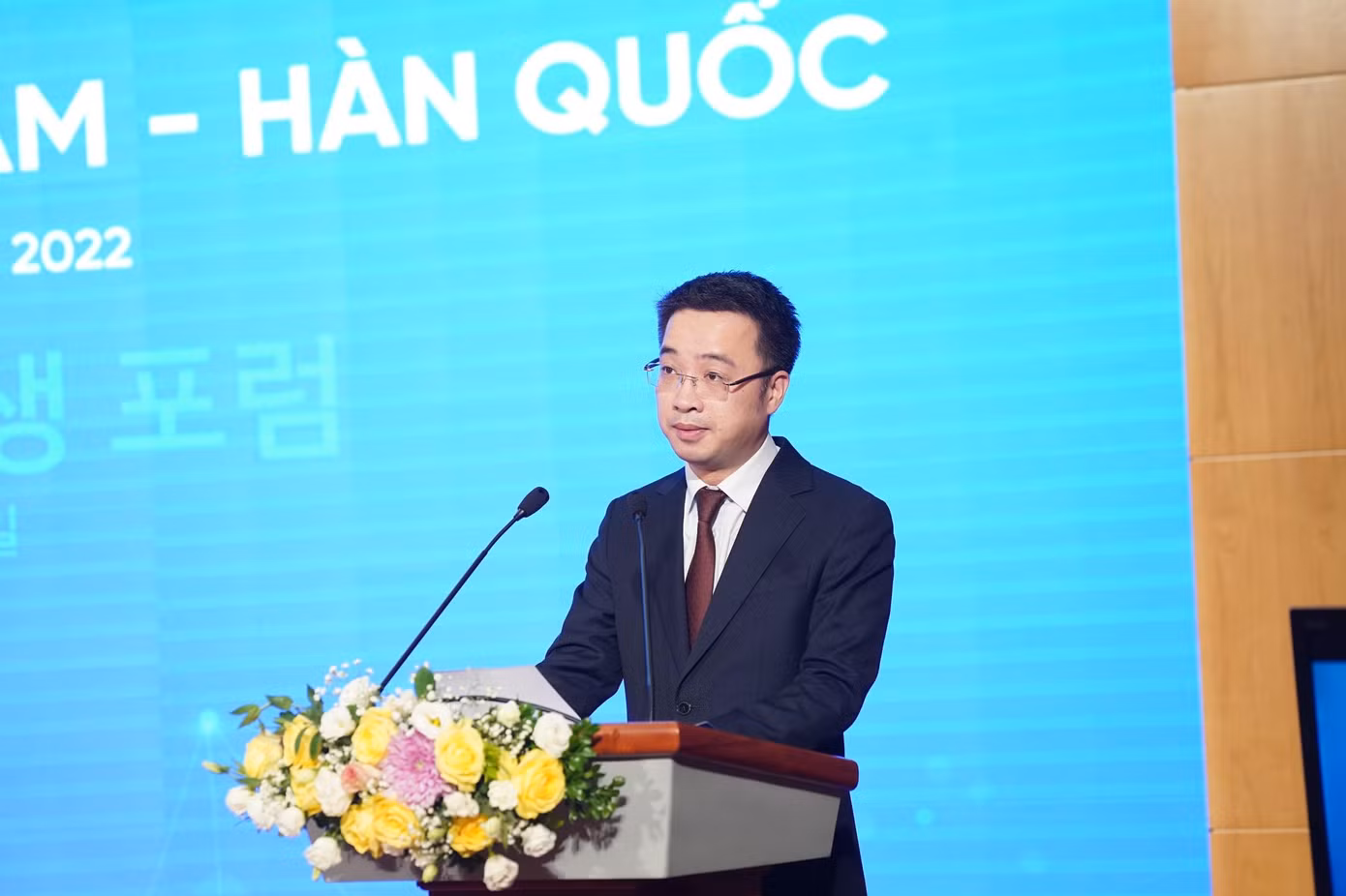 Bí thư T.Ư Đoàn Nguyễn Tường Lâm phát biểu tại lễ khai mạc. Ảnh: Ngọc Thắng