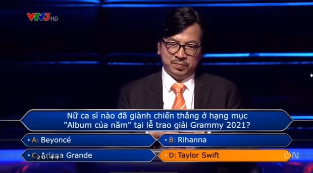 Taylor Swift từng lên Ai Là Triệu Phú tháng 8/2021.