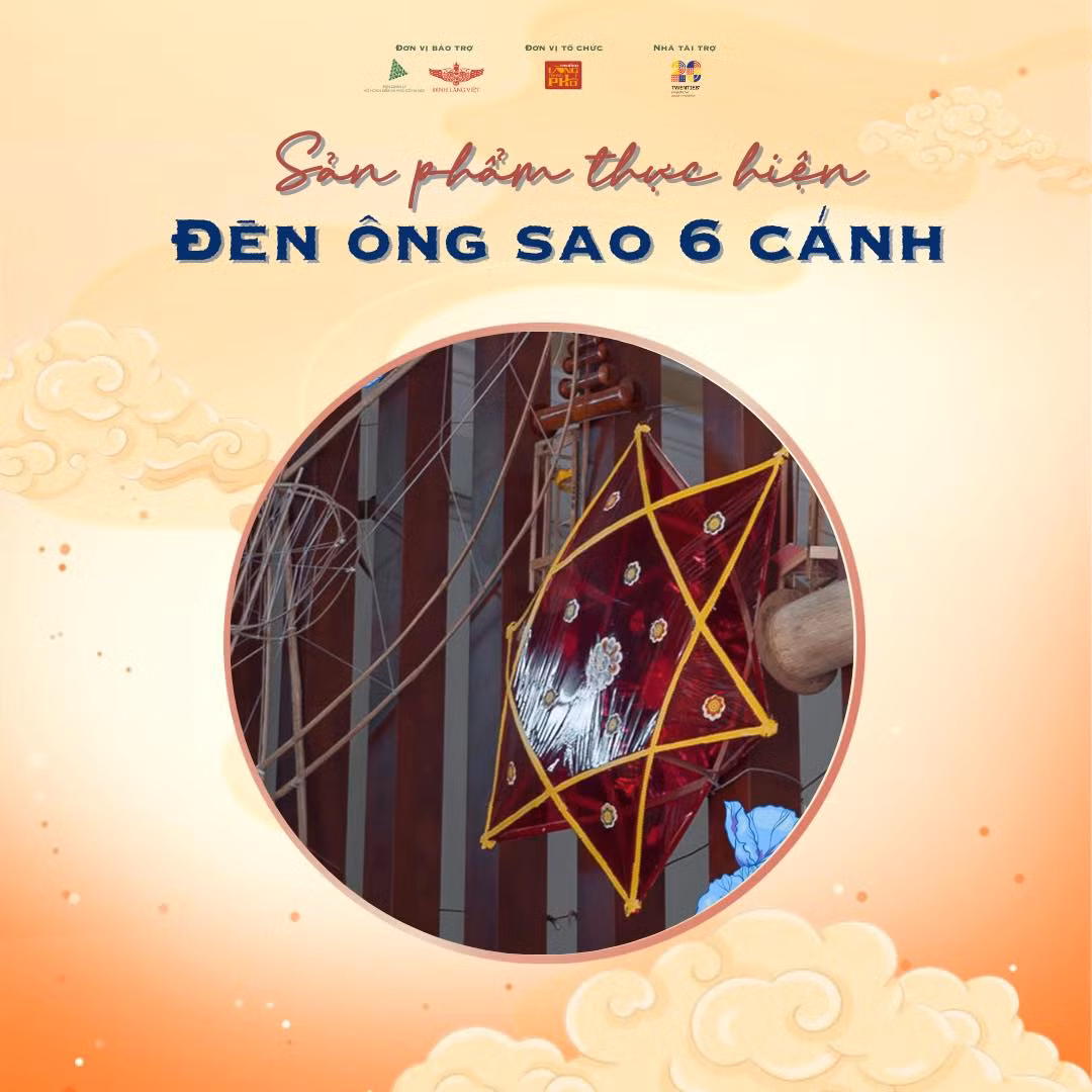 Hình ảnh đèn ông sao 6 cánh. Ảnh: Trường Làng Trong Phố