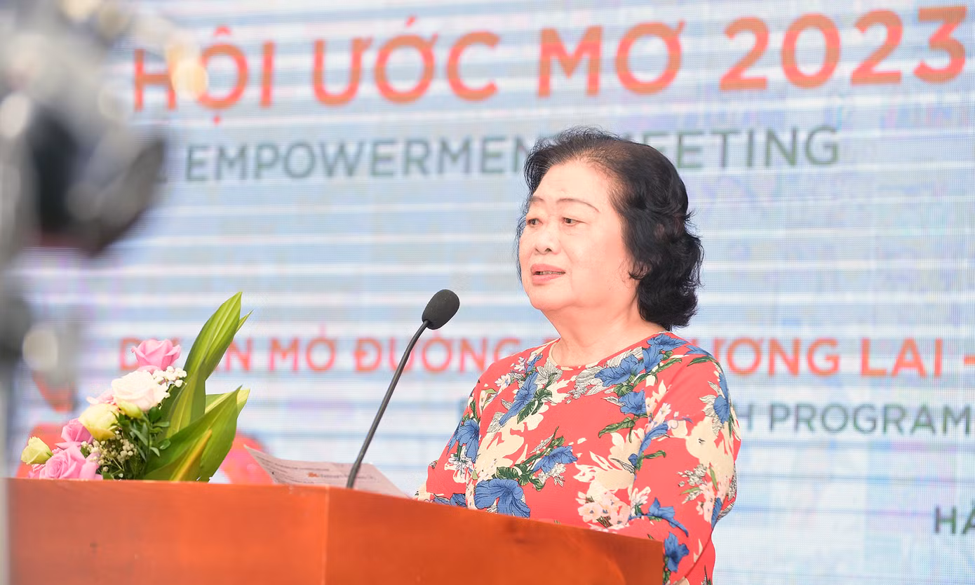 Bà Trương Mỹ Hoa phát biểu tại chương trình. Ảnh: Xuân Tùng