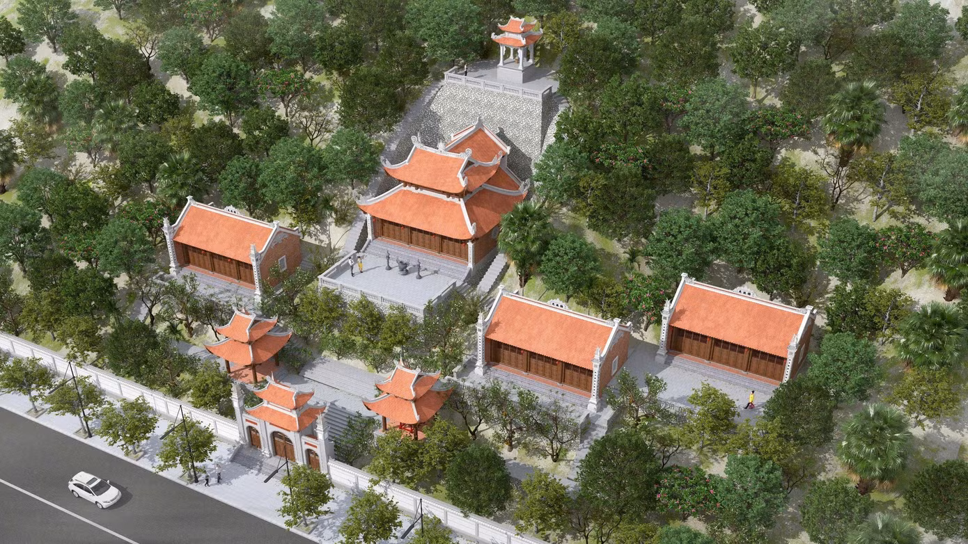 Phối cảnh khu di tích khi hoàn thành việc trùng tu.