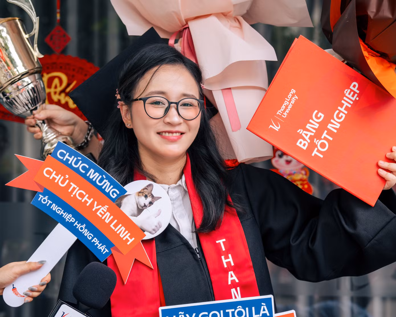 Yến Linh vào ngày tốt nghiệp đại học.
