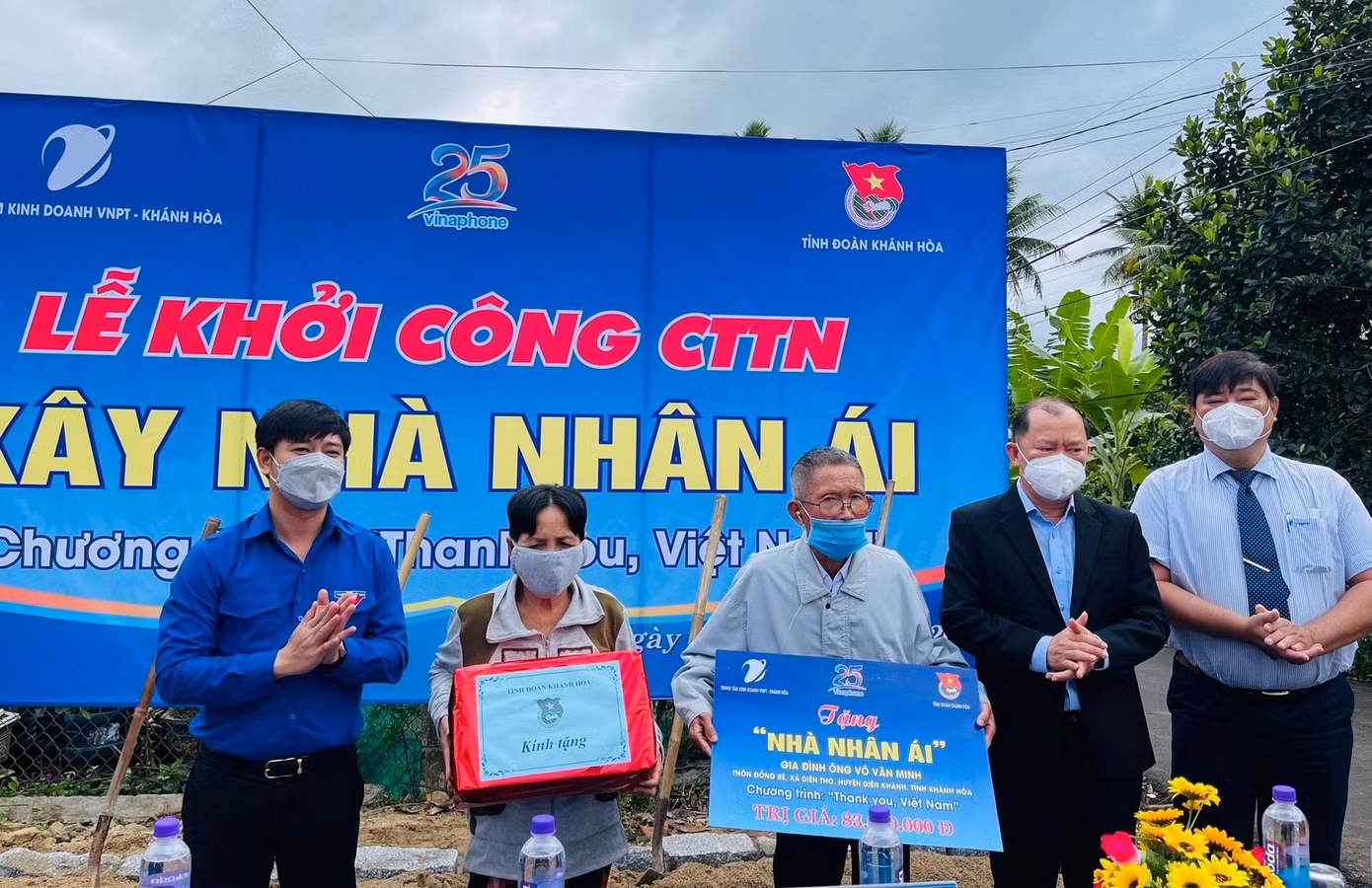 Tỉnh đoàn Khánh Hoà khởi công xây dựng nhà nhân ái tặng gia đình ông Võ Văn Minh