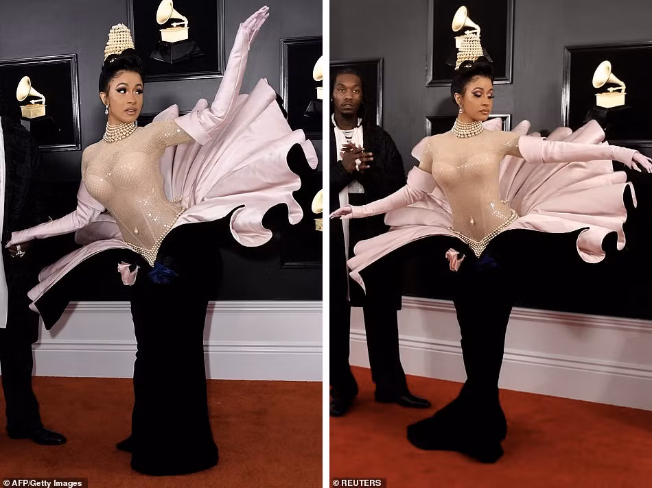 Thảm đỏ Grammy 2019: Miley Cyrus không nội y, Cardi B ‘độc - lạ' ảnh 1