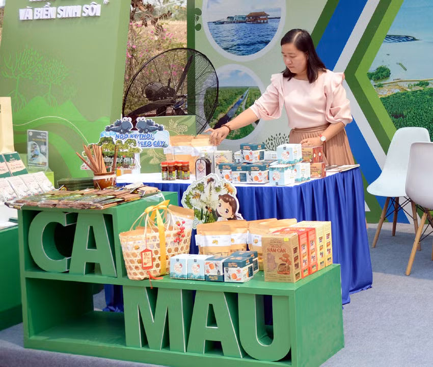 Không gian trưng bày, giới thiệu sản phẩm văn hóa, du lịch của tỉnh Cà Mau.