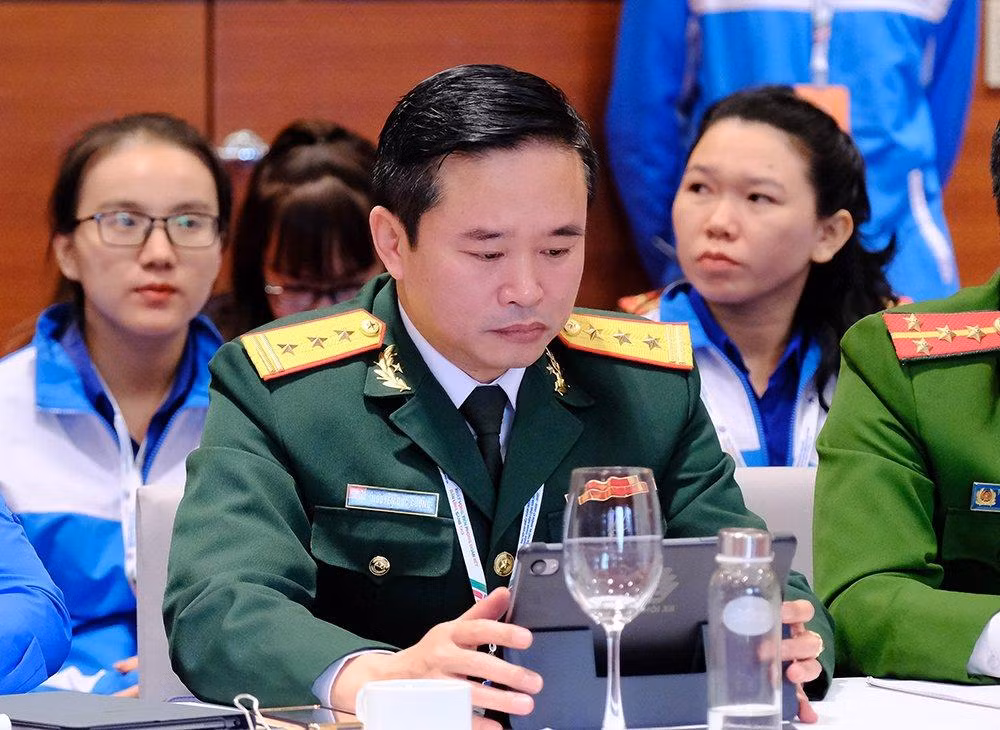 Thượng tá Nguyễn Đức Cương, Phó Ban Thanh niên Quân đội. Ảnh: Hoàng Mạnh Thắng
