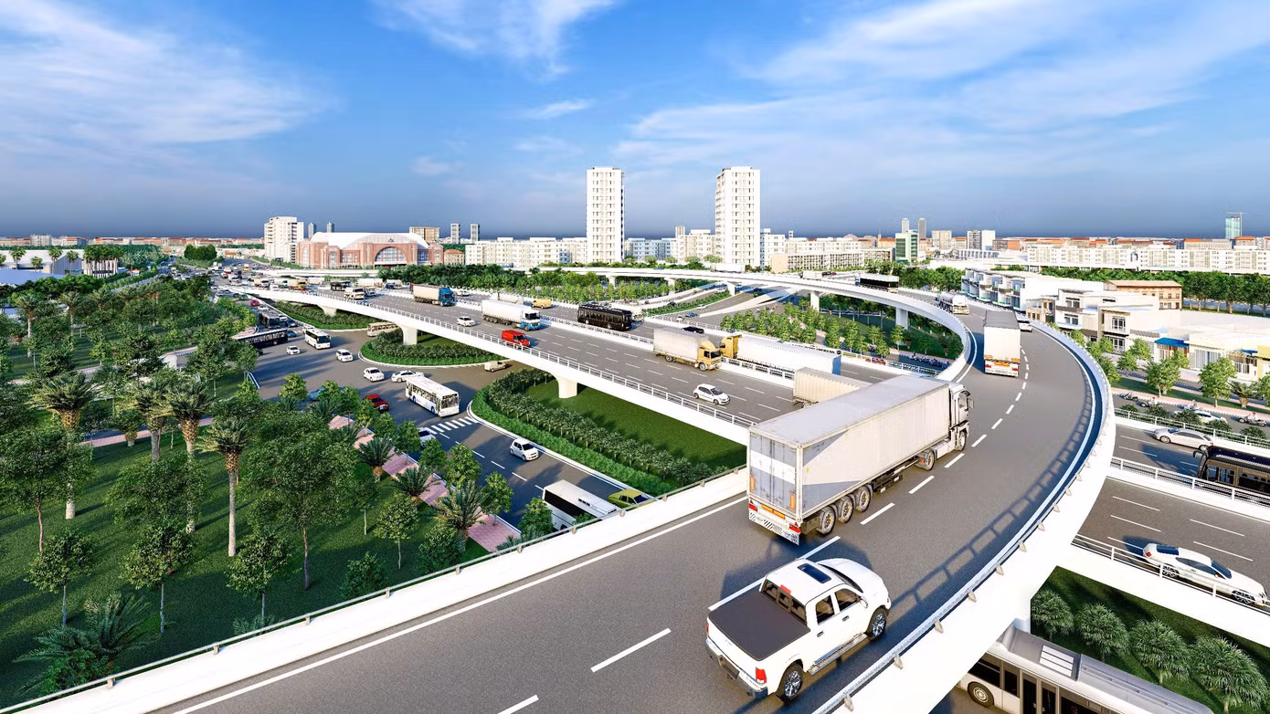 Dự án xây dựng nút giao thông Mỹ Thủy có thiết kế hoàn chỉnh với quy mô nút giao 3 tầng.