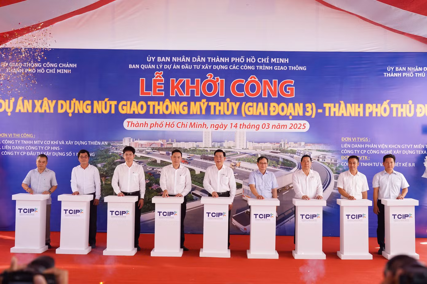 Giai đoạn 3 của dự án nút giao thông Mỹ Thủy được khởi công vào ngày 14/3. Ảnh: A.X