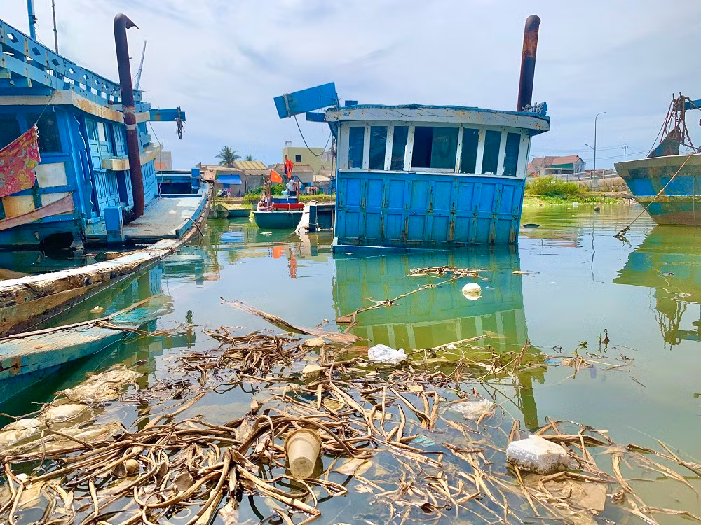 Đa phần số tàu cá bị bỏ, chìm tại cửa sông Phú Này đều là của ngư dân xã Nghĩa Phú và Nghĩa An, TP Quảng Ngãi.