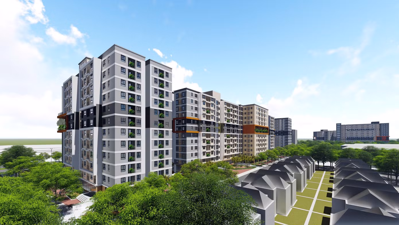 Phối cảnh dự án nhà xã hội Thăng Long Green
