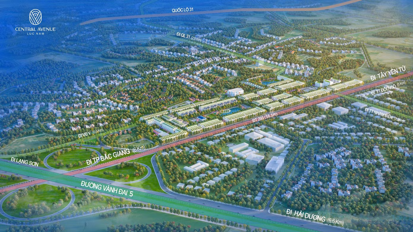 Central Avenue - dự án có vị trí chiến lược tại Lục Nam, Bắc Giang Central Avenue - dự án có vị trí chiến lược tại Lục Nam, Bắc Giang