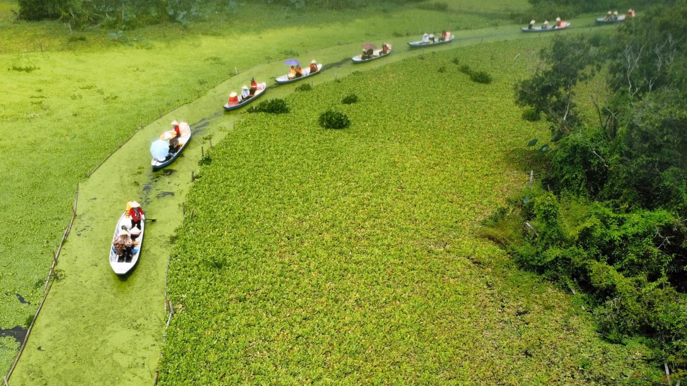 Trà Sư là một khu rừng tràm ngập nước huyền bí và quyến rũ. Được ca ngợi là “rừng tràm đẹp nhất Việt Nam”, nơi mà thảm động thực vật vô cùng phong phú, thiên nhiên và con người hòa quyện vào nhau để tạo nên một bức tranh sống động đầy màu sắc.