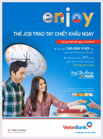 Ưu đãi lớn tháng 3 cho chủ thẻ JCB VietinBank ảnh 1