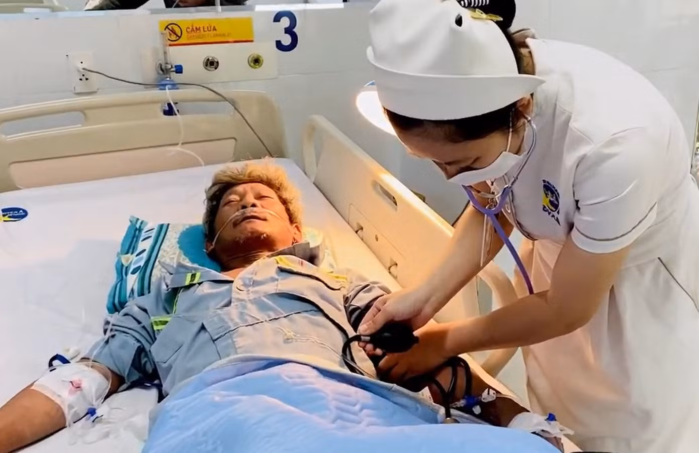 Sau khi được cấp cứu, điều trị tích cực bệnh nhân đã qua được nguy kịch