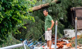 Tan hoang khu du lịch Trà Cổ sau bão