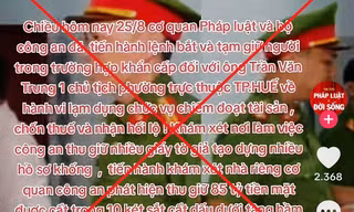 Bác bỏ thông tin công an bắt giữ chủ tịch phường tại Huế, thu giữ tài sản 'khủng'
