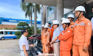 Hàng trăm công nhân, kỹ sư điện lực về Hà Tĩnh khắc phục lưới điện sau bão