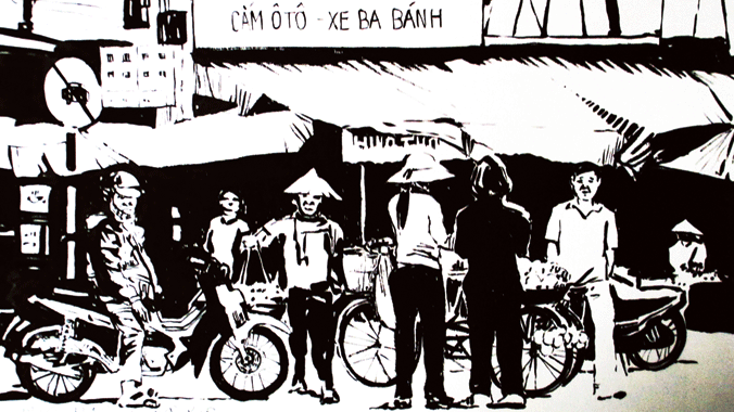 Ký họa “Hà Nội đen và trắng”