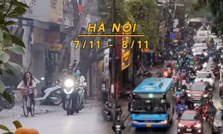 Hà Nội sáng sớm trời lạnh, có lúc có mưa